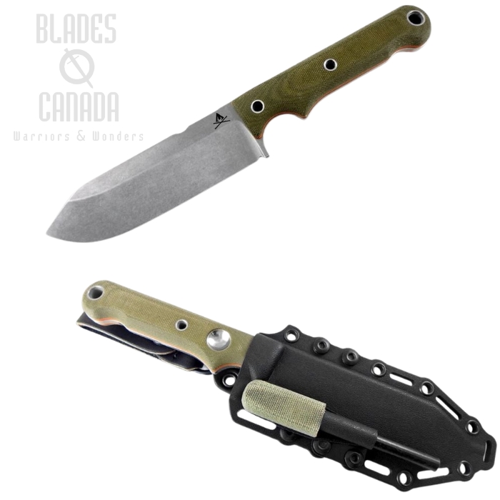 White River Firecraft Fixed Blade Knife, S35VN, Micarta, Kydex Sheath